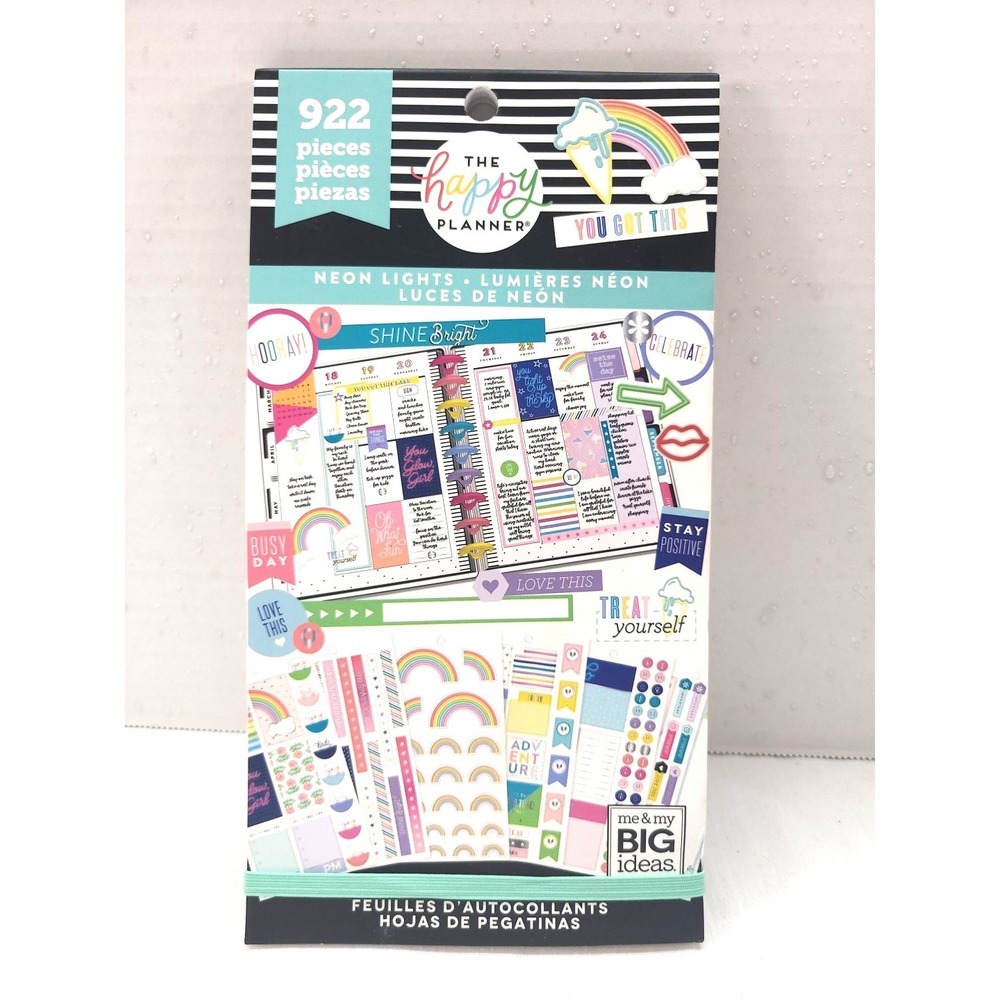 NEW The Happy Planner Value Pack Sticker Book NEON LIGHTS 922 pieces